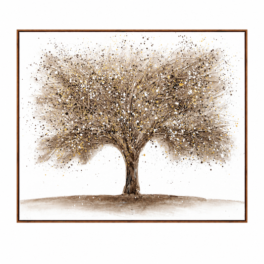 Golden Tree Textured Painting