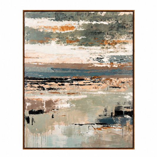Coastal Layers Abstract Painting