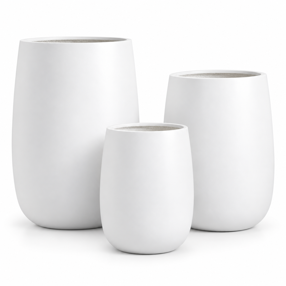 Classic White Astral tall Planter Set – Set of 3