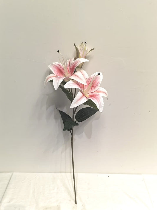 Artificial Pink Stargazer Lily Spray