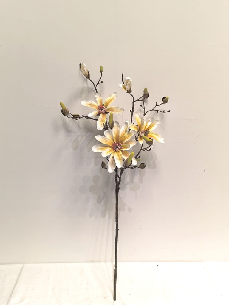 Artificial Golden Magnolia Flower Stem