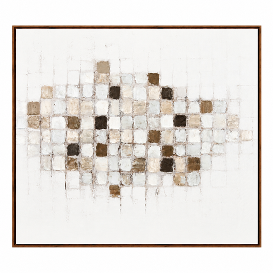 Neutral Mosaic Abstract Painting
