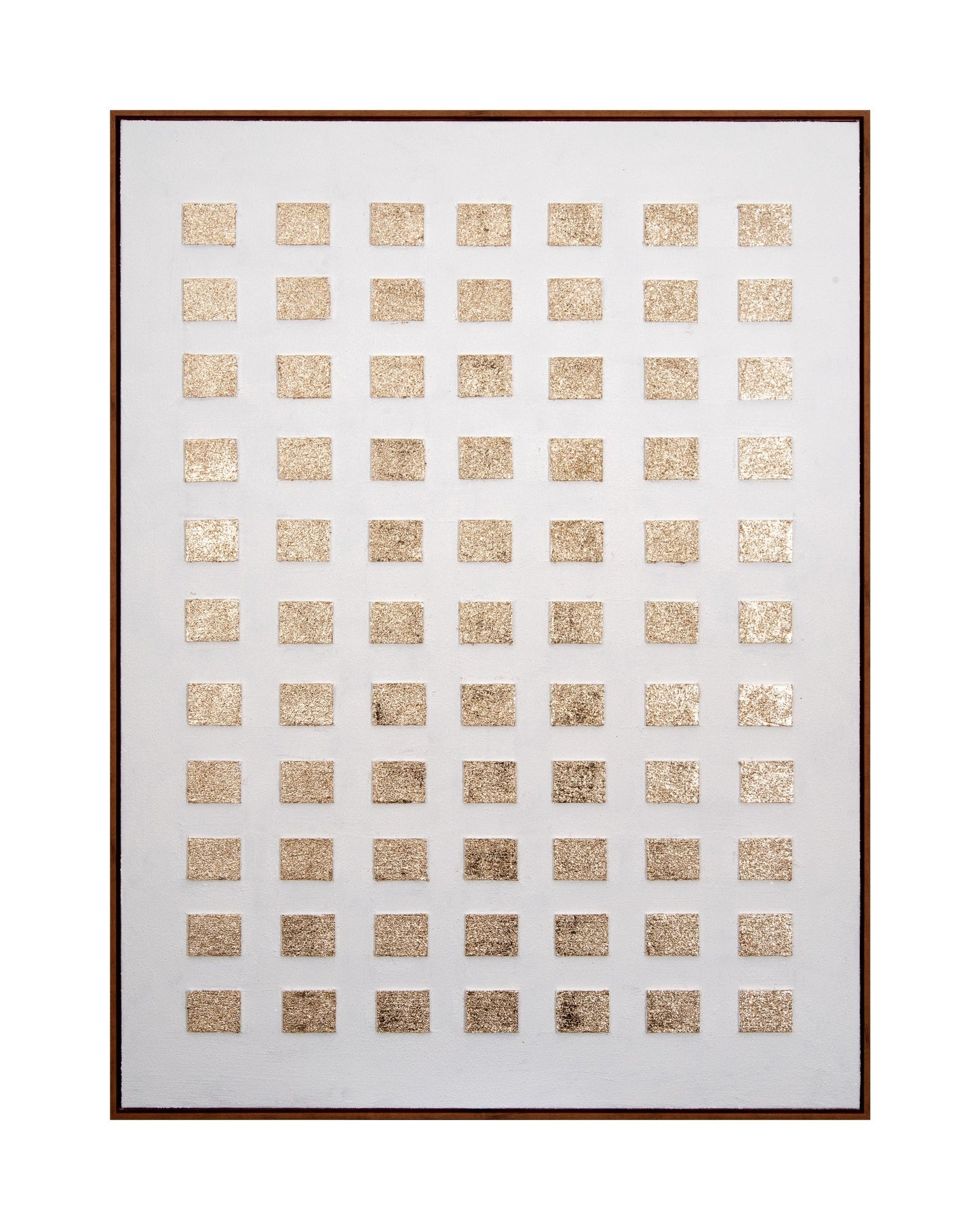 Golden Grid Textured Painting