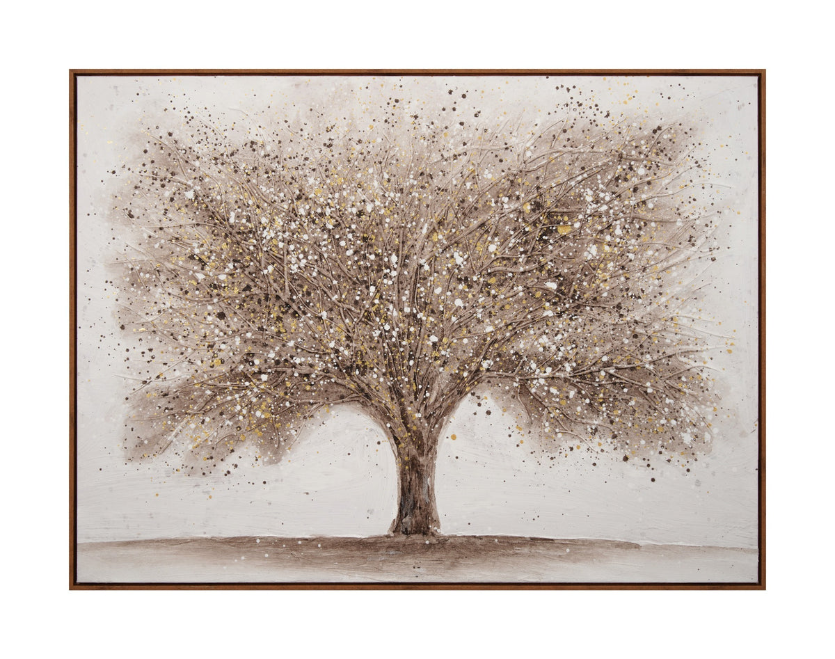 Golden Tree Textured Painting