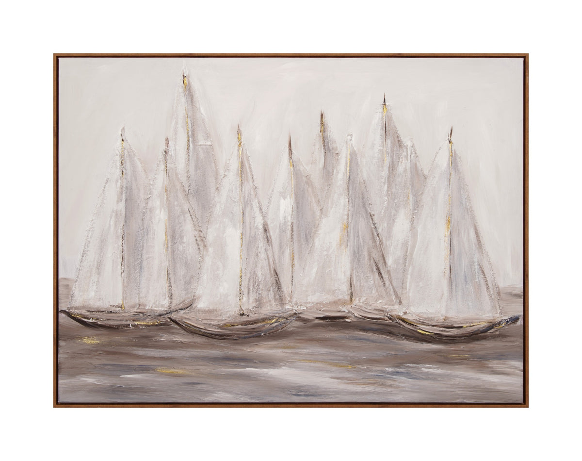 Sailing Boats Abstract Painting